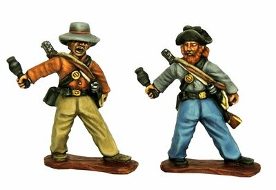 Confederate infantry throwing grenades Confederate infantry throwing grenades