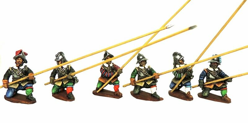28mm Thirty years war armoured pikemen kneeling