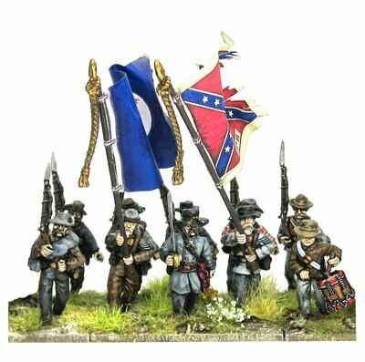 28mm ACW Confederate infantry regiments