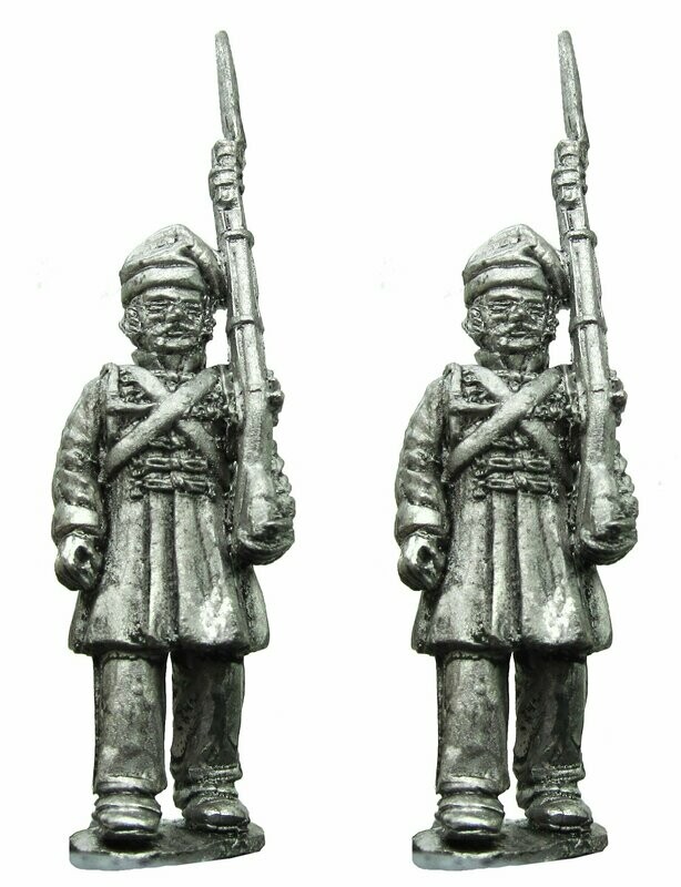 Brunswick 1809 infantry wearing forage cap x 2.
