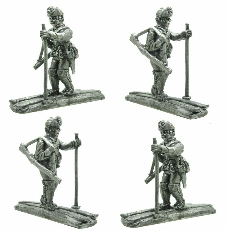 28mm Norwegian Napoleonic Ski troopers advancing