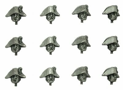 28mm Napoleonic French bicorne heads