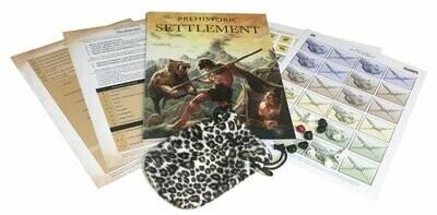 Prehistoric Settlement Rule Book, QRS, Tokens, Cards and Event Bag collection