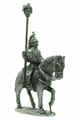 28mm Napoleonic French Caped Cavalry Cuirassier standard bearer