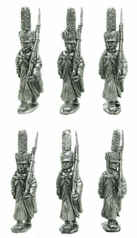 Russian Napoleonic Grenadiers in Greatcoats 1809 shakos 28mm