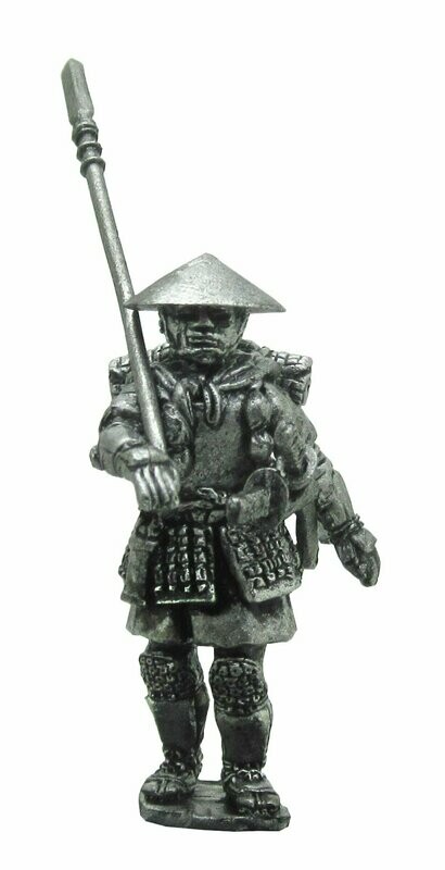 Ashigaru marching with yari campaign wear