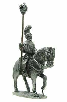 28mm Napoleonic French Caped Cavalry Carabinier standard bearer