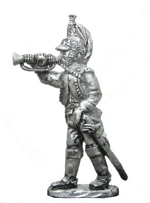 40mm French Napoleonic dismounted dragoon trumpeter