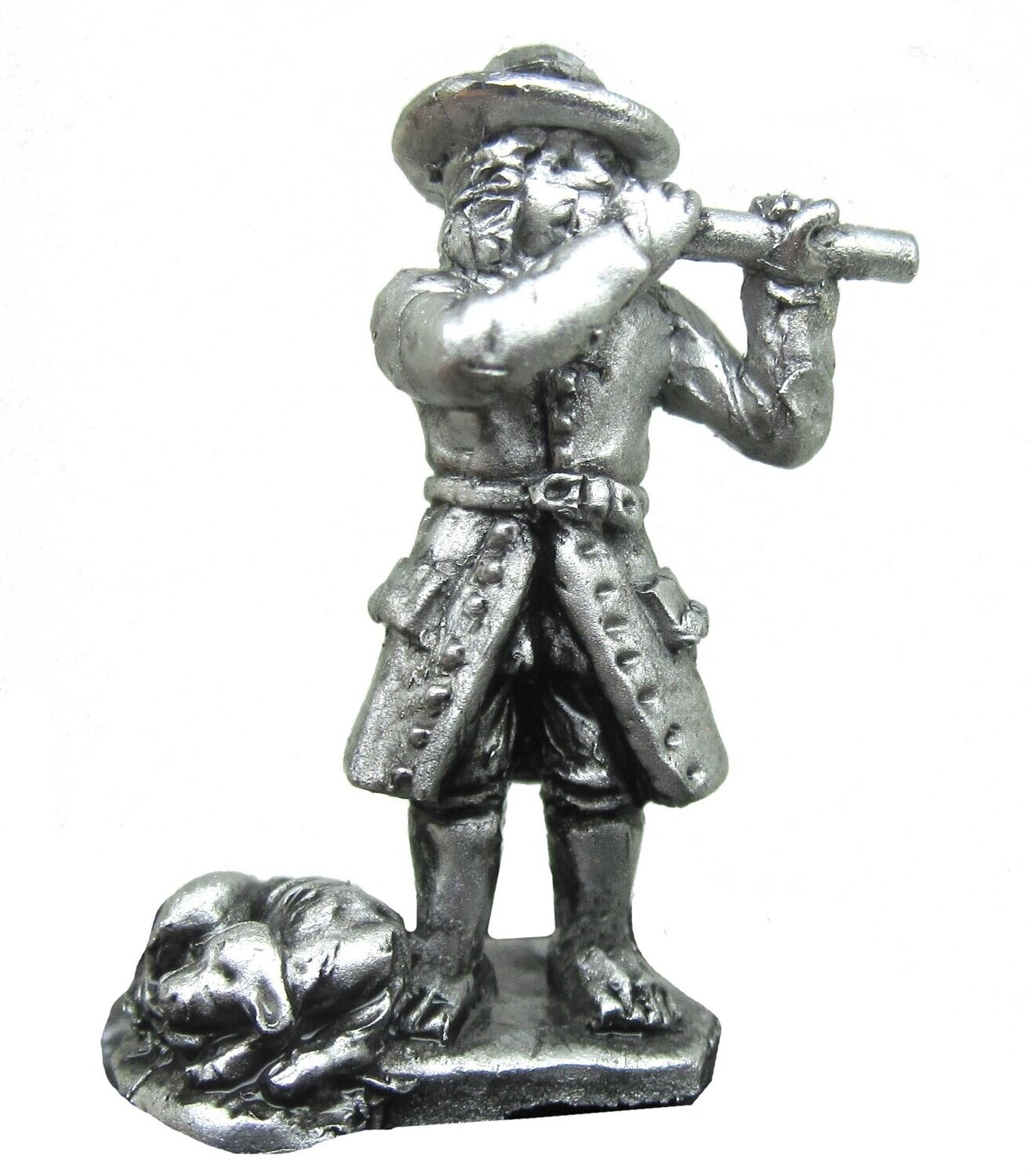 28mm Flutist boy with small dog