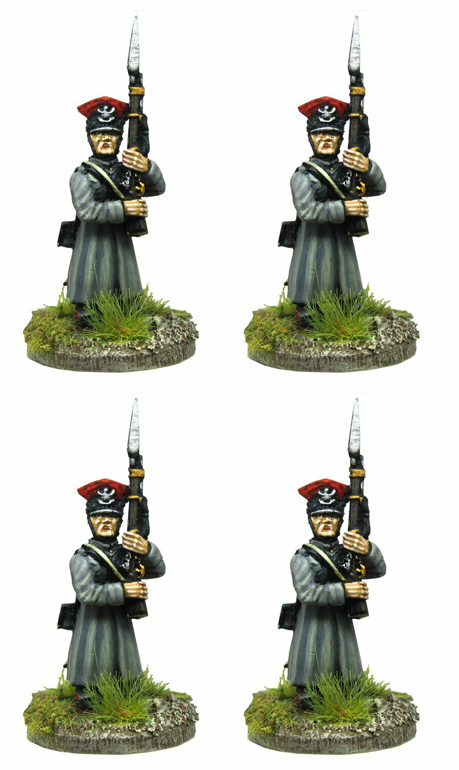 28mm Polish Infantry ready to fire, wearing greatcoat