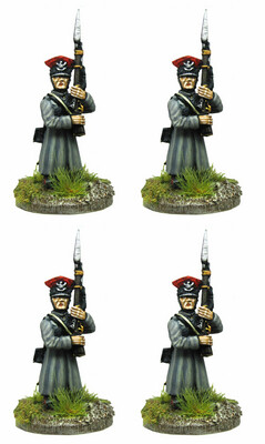 28mm Polish Infantry ready to fire, wearing greatcoat