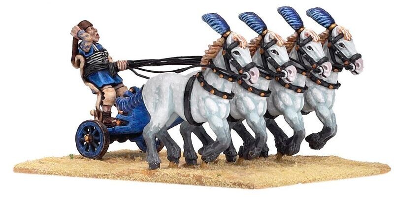 28mm Roman 4 horse chariot (Quadriga)
