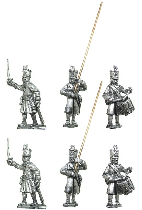 ​28mm Austrian command in greatcoats.