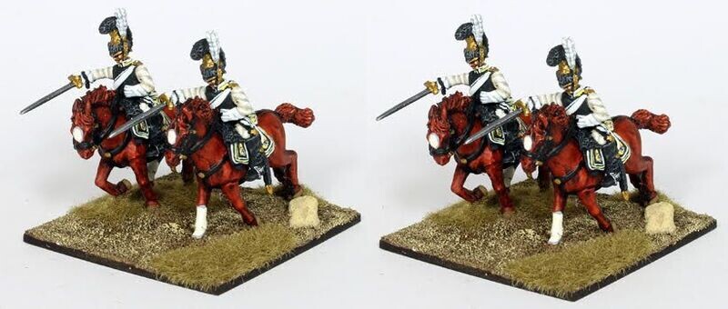 28mm Saxon Napoleonic Zastrow Cuirassiers x 4
