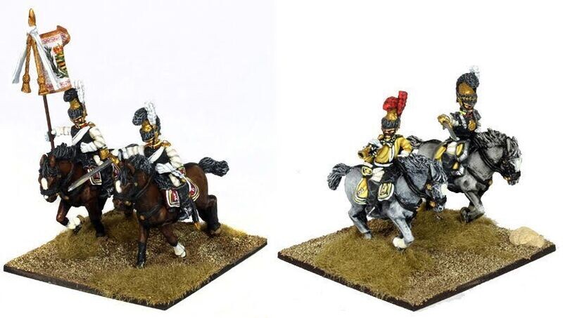28mm Napoleonic Saxon Zastrow Cuirassiers Command