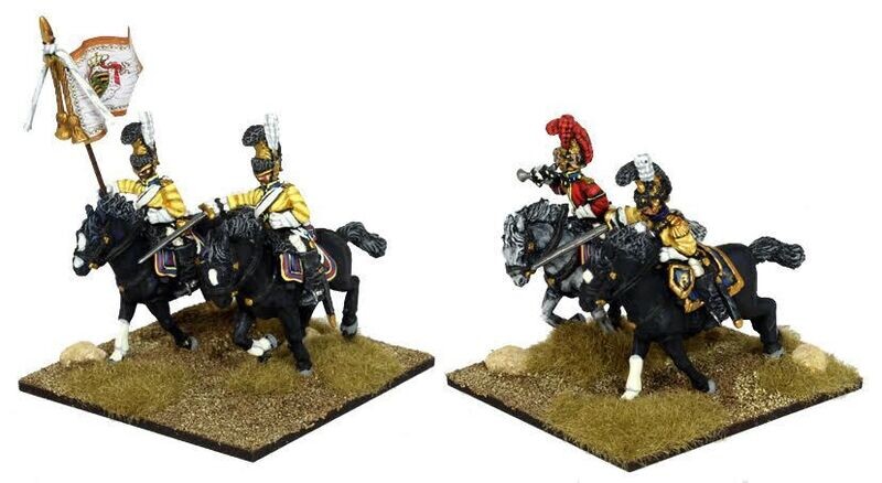 28mm Saxon Napoleonic Garde du Corps Command