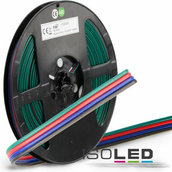 Kabel RGB 25m Rolle 4-polig 0.50mm² H03VH-H AWG20