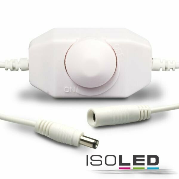 LED Dimmer weiß, 2A, max. 48 Watt, Rundstecker Anschluss