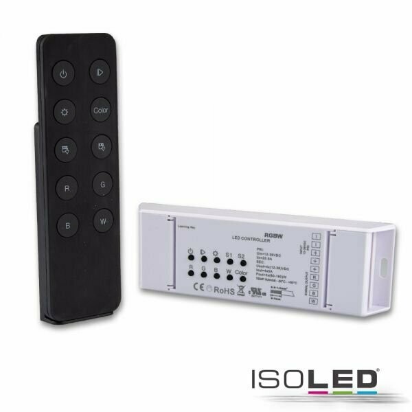 RGB+W Dimmer mit Nah- u. Fernbedienung, 2 Szenen Speicher, 4 Kanal, 4*5Ampere