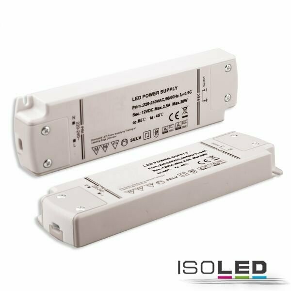 LED Trafo 24V  dimmbar 30-50W dimmbar (Spannungssenke), SELV