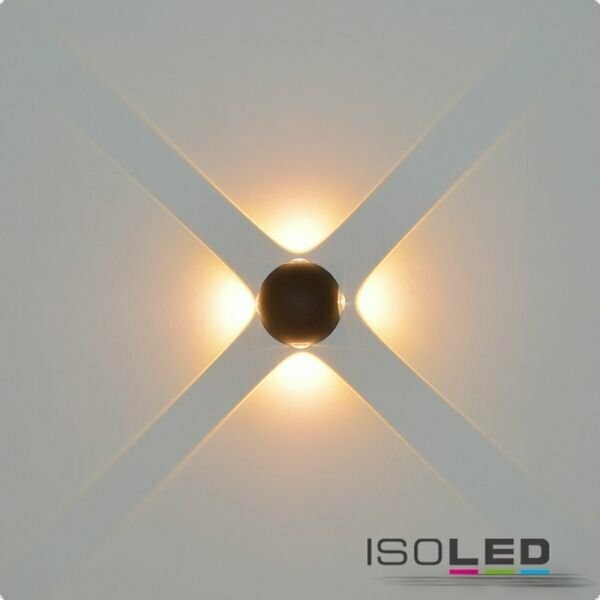 LED Wandleuchte up&down 4+1 Watt Cree, warmweiß