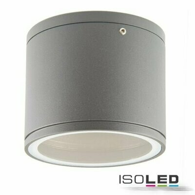 LED Deckenleuchte IP54, rund, Alu silber, für LED Leuchtmittel GX53