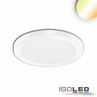 LED slim Deckenleuchte Slim weiß, Flex 6 Watt, Einbau/Aufbau, Colorswitch 3000K/3500K/4000K
