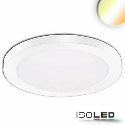 LED slim Deckenleuchte Slim weiß, Flex 18 Watt, Einbau/Aufbau, Colorswitch 3000K/3500K/4000K