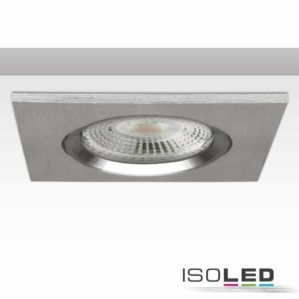 LED Deckenspot  Alu gebürstet | für GU10 bis CRI98 | rund/eckig