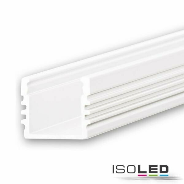 LED Profil S12  BxH = 16,80 x 13 mm Länge 2 Meter weiß