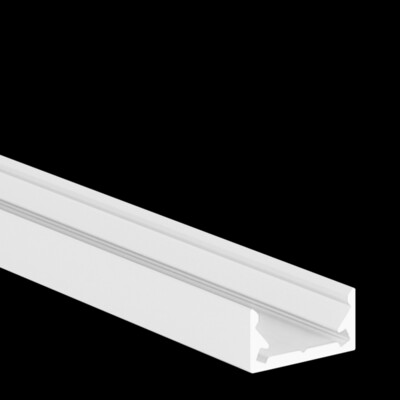 LED Profil 16x8mm S-Line low weiß Länge 2m
