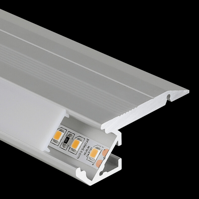LED Treppenprofil Länge 3 Meter eloxiert  Step up