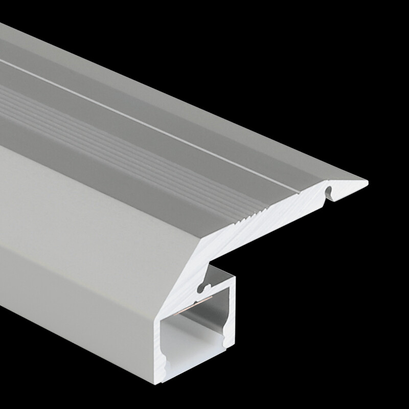 LED Treppenprofil für indirekte Stufenbeleuchtung eloxiert von 1A-Ledshop