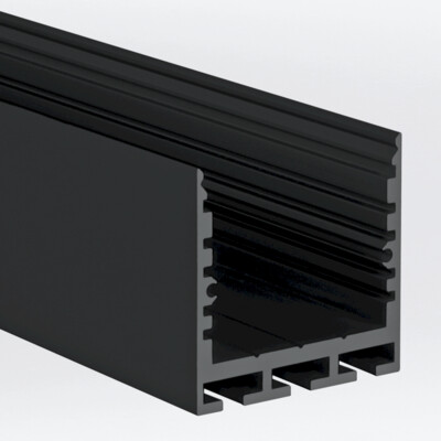 LED Profil Aufputz SQ24 BxH = 35x35mm Länge 2m, schwarz