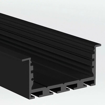 LED Profil Einbau REC24, 60mm Breite, Länge 2m, schwarz