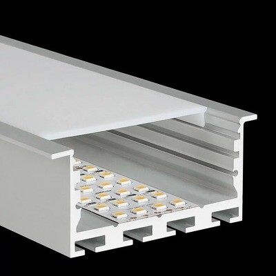 LED Profil Einbau REC24, 60mm Breite, Länge 2m, eloxiert