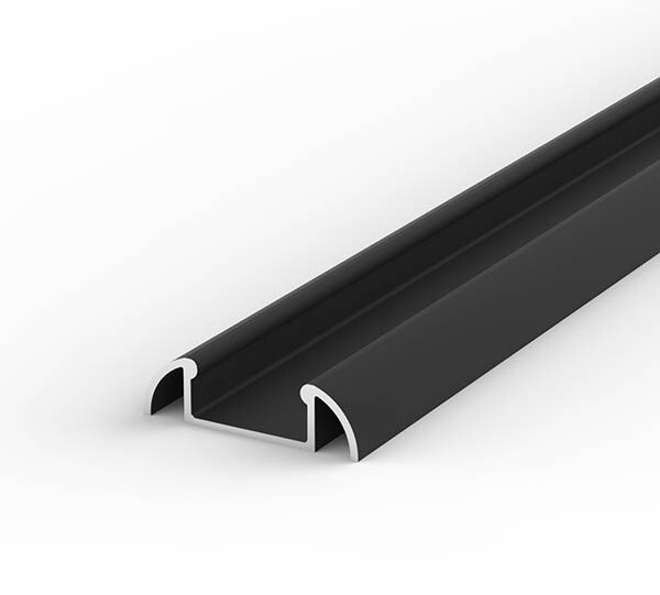 LED Profil schwarz Länge 2m inkl. Abdeckung opal