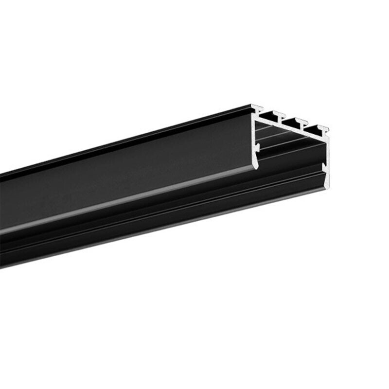 LED Profil Aufputz Gizza-LL, schwarz, Länge 2m
