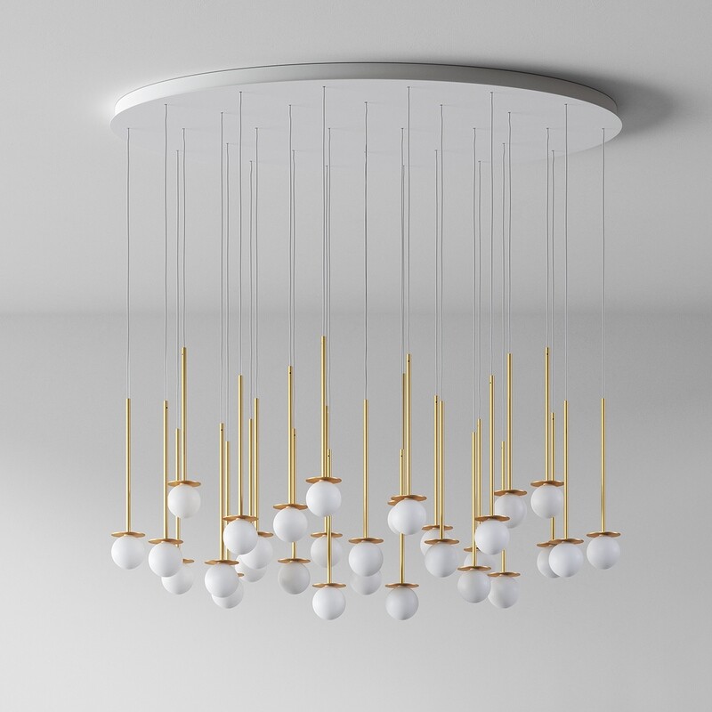 LED Pendelleuchte Cotton Panel mit 21 x G9 Leuchtmittel