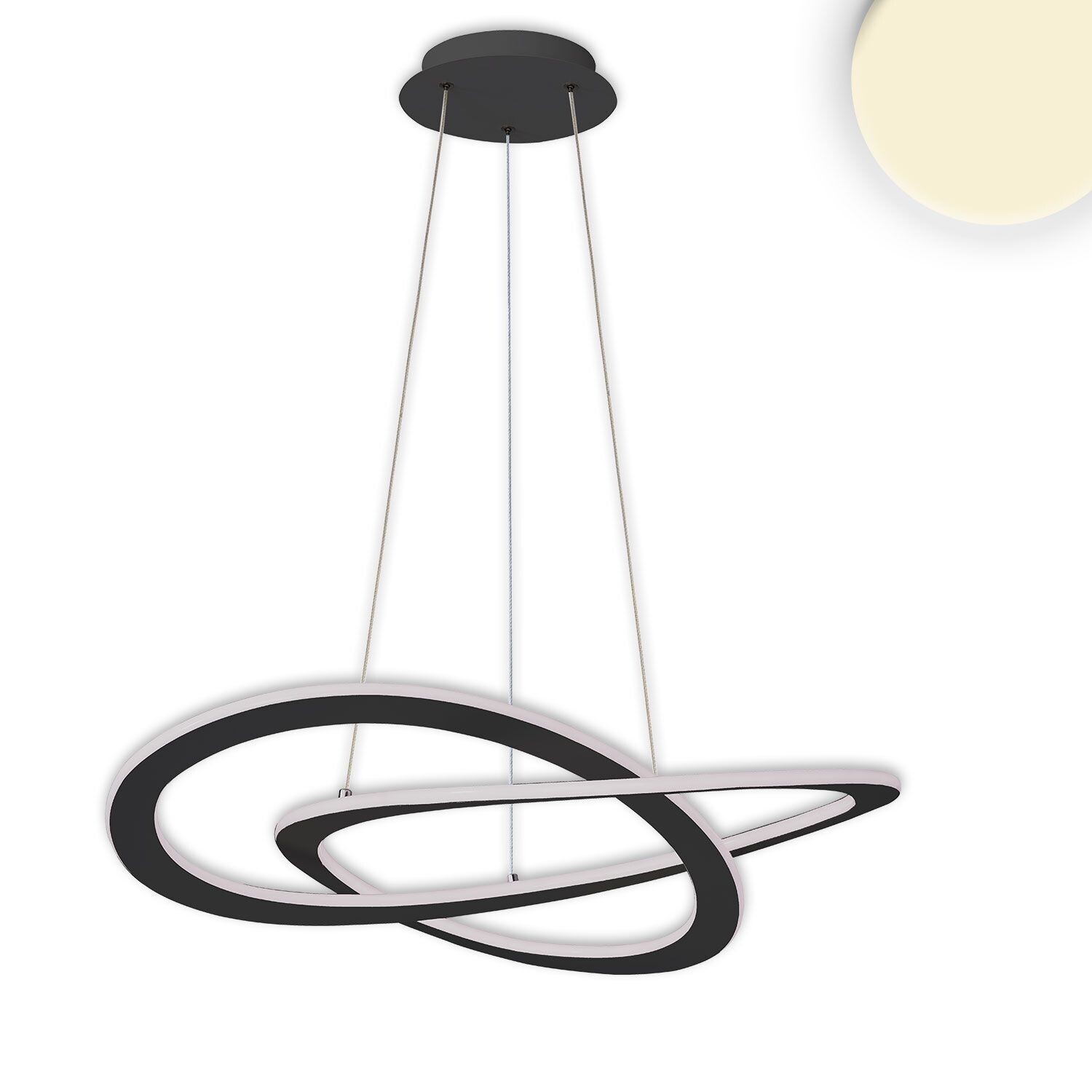 LED  Hängeleuchte Design 600 rund, 40 Watt, 3000K, dimmbar