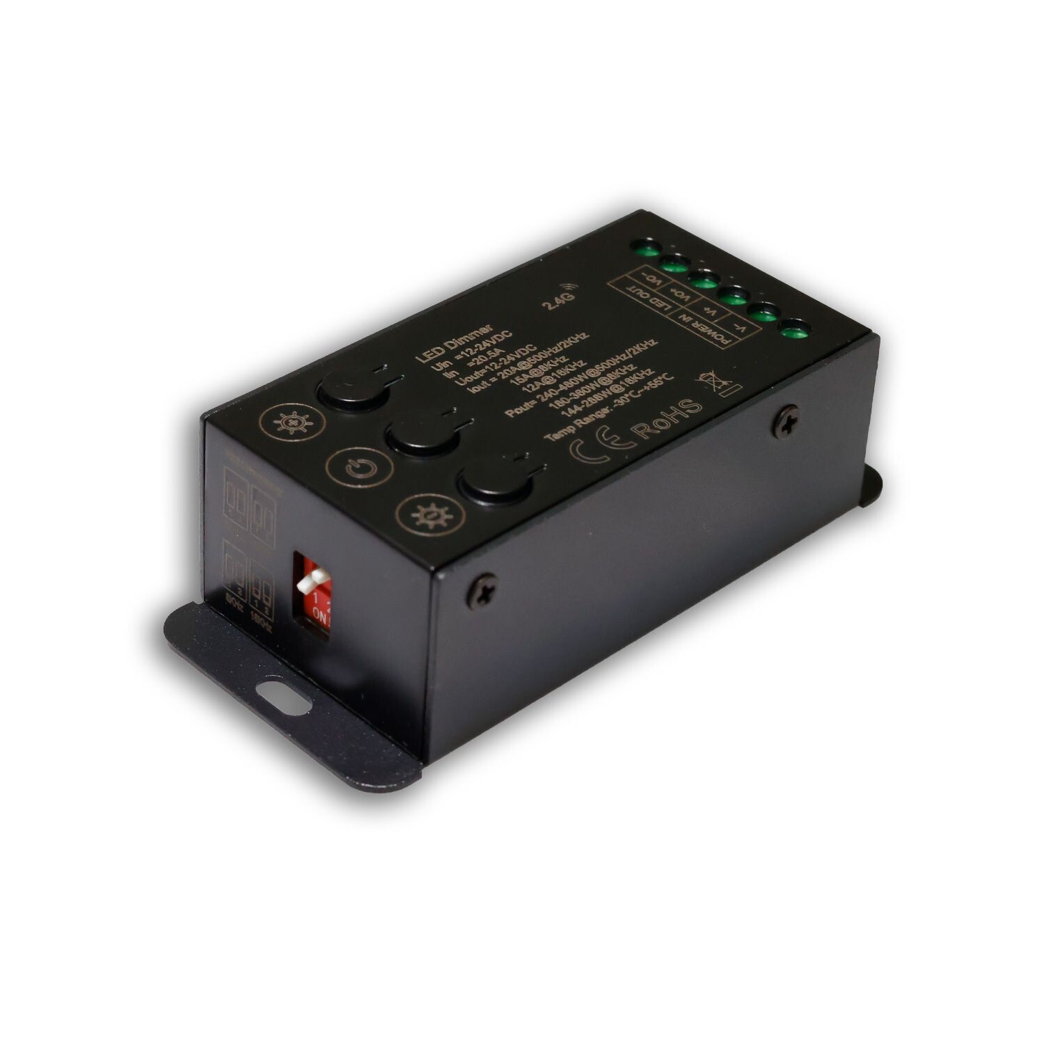 Sys-Pro Funk Mesh Multi-PWM CCT-Dimmer mit Bedientasten, 2 Kanal, 12-24V DC 12-20A