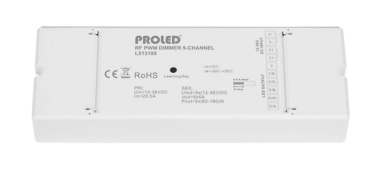 RF PWM Dimmer 5-Kanal Controller RF RGB+CCT