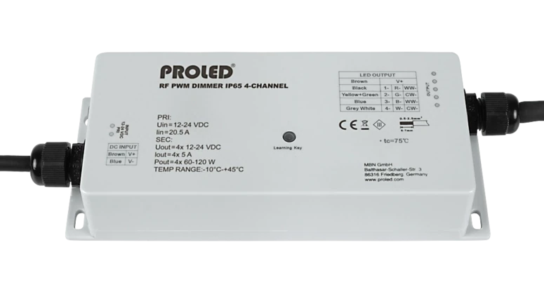 RF PWM Dimmer 4-Kanal Controller  IP65