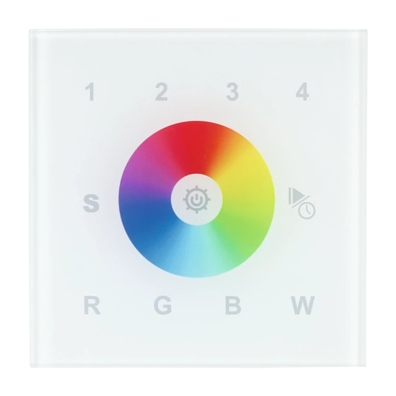 RF RGBW Wand-Funkfernbedienung 4-Kanal Steuerung RGB+W