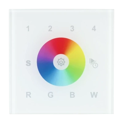 RF RGBW Wand-Funkfernbedienung 4-Kanal Steuerung RGB+W
