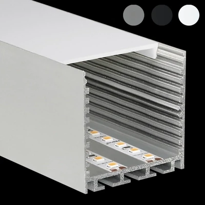 LED Profil 45mm Breite PS24 mit Ecken und Verbinder Länge 2m