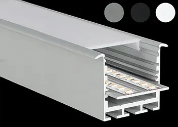 LED Deckenrofil 45mm Breite, SQREC24, Unterputz, Einbau, Länge 2-5 Meter