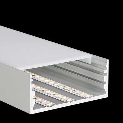 LED Profil 60mm Breite | Aufputzprofil eloxiert, Länge 2m