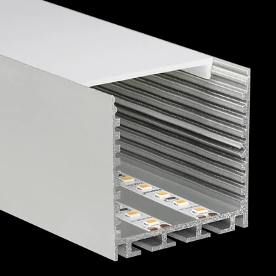 LED U-Profil S24 | 60x50mm eloxiert | mit Ecken, Verbinder