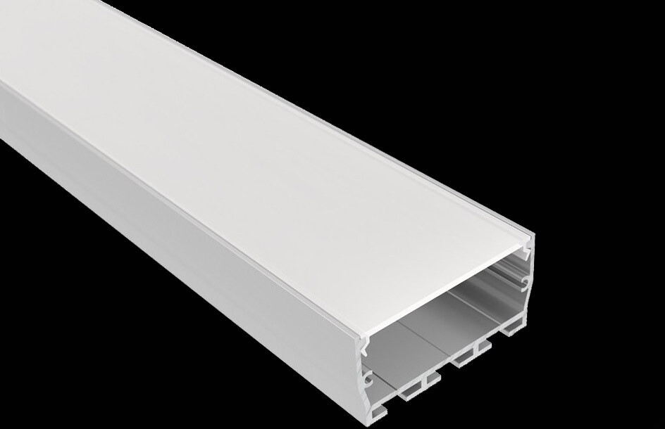 LED Profil 50mm Breite, 48x23mm, eloxiert, Länge 3m